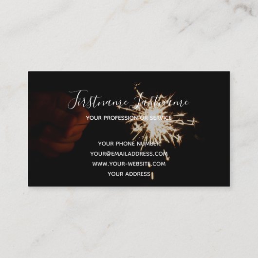 抽象芸術花火の雨の長い露出スパーラー 名刺 (裏面)