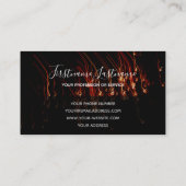 抽象芸術花火の雨の長い露出スパーラー 名刺 (裏面)