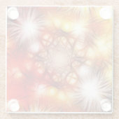 抽象芸術花火星背景–34944 ガラスコースター (裏面)