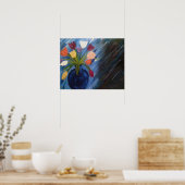 抽象芸術花瓶 ポスター (キッチン)