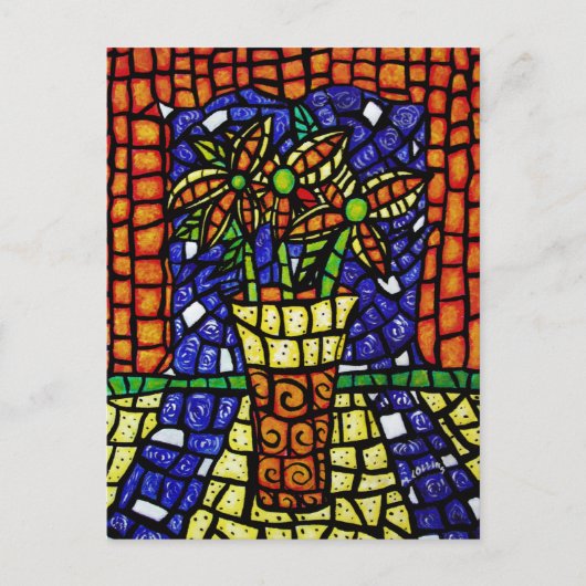 抽象芸術花瓶 ポストカード (正面)