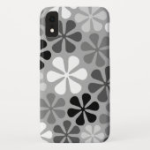 抽象芸術花白黒グレー Case-Mate iPhoneケース (裏面)