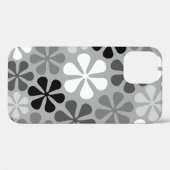 抽象芸術花白黒グレー Case-Mate iPhoneケース (裏面 (横))