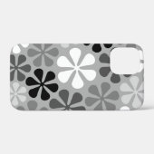 抽象芸術花白黒グレー Case-Mate iPhoneケース (裏面 (横))