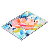 抽象芸術花絵を描模様 ノートブック (左側)