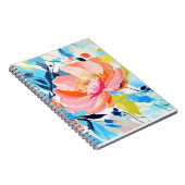 抽象芸術花絵を描模様 ノートブック (右側)