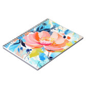 抽象芸術花絵を描模様 ノートブック (左側)