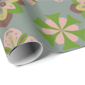 抽象芸術花継目模様 ラッピングペーパー (ロールコーナー)