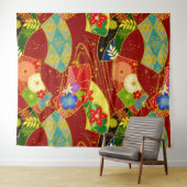 抽象芸術花織 タペストリー (インサイチュ(横))