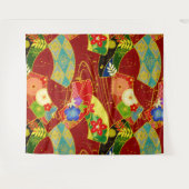 抽象芸術花織 タペストリー (正面(横))