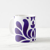 抽象芸術花飾オーナメント背景ダム コーヒーマグカップ (正面左)