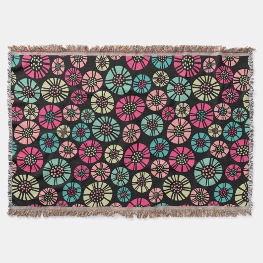 抽象芸術花031023 – 色01 スローブランケット (正面)