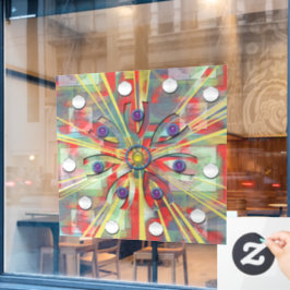 抽象芸術花 ウィンドウサイン