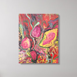抽象芸術花 キャンバスプリント