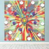 抽象芸術花 キャンバスプリント (インサイチュ (ウッドフロア))