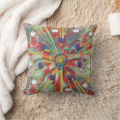 抽象芸術花 クッション (ブランケット)