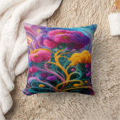 抽象芸術花 クッション (ブランケット)