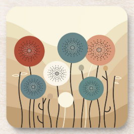 抽象芸術花 コースター