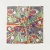 抽象芸術花 タペストリー (正面(横))