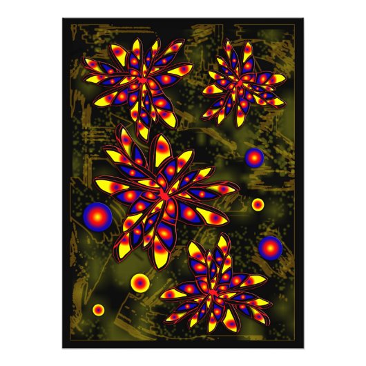 抽象芸術花 フォトプリント            (正面)