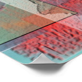 抽象芸術花 ポスター (角)