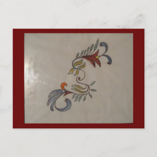 抽象芸術花 ポストカード