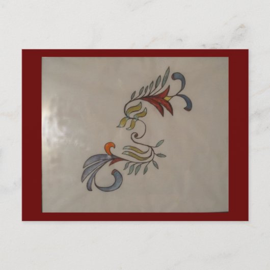 抽象芸術花 ポストカード (正面)