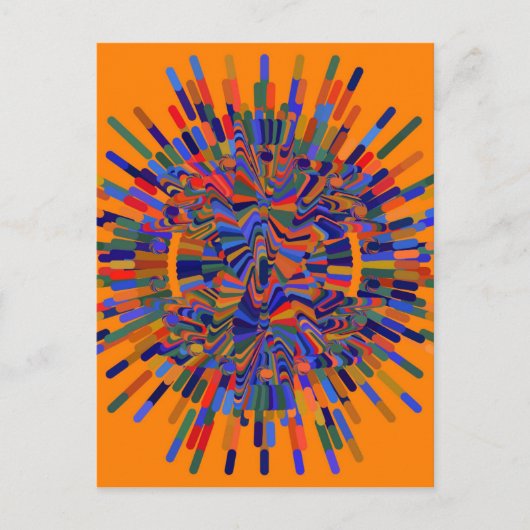 抽象芸術花 ポストカード (正面)