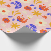 抽象芸術花 ラッピングペーパー (角)
