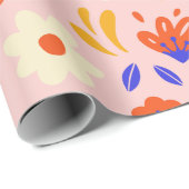 抽象芸術花 ラッピングペーパー (ロールコーナー)