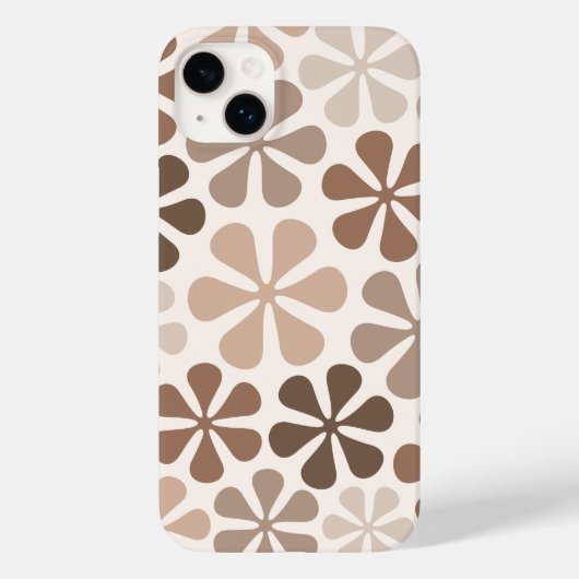 抽象芸術花(B)ブラウンタウペクリーム Case-Mate iPhoneケース (裏面)