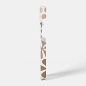 抽象芸術花(B)ブラウンタウペクリーム iPhoneケース (左側面)