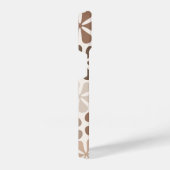 抽象芸術花(B)ブラウンタウペクリーム iPhoneケース (右側面)