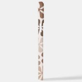 抽象芸術花(B)ブラウンタウペクリーム iPhoneケース (右側面)