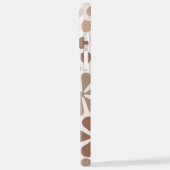 抽象芸術花(B)ブラウンタウペクリーム iPhoneケース (左側面)