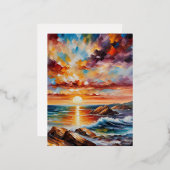 抽象芸術芸術は芸術の一種であって、表現されていない 箔シーズンポストカード (正面/裏面)