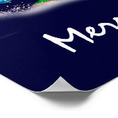 抽象芸術芸術品を気取ったクリスマスツリー ポスター (角)