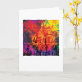 抽象芸術芸術品を気取ったグリーティングカード カード (黄色い花)