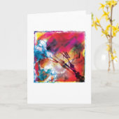 抽象芸術芸術品を気取ったグリーティングカード カード (黄色い花)