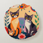 抽象芸術芸術的の表示 ラウンドクッション (裏面)