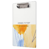 抽象芸術芸術的イエローブルーウォーターカラーアート クリップボード (左)