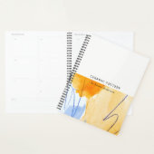 抽象芸術芸術的イエローブルーウォーターカラーアート プランナー手帳 (ディスプレー)