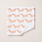 抽象芸術芸術的ウッドランドレッドキツネ バスタオルセット (ウォッシュタオル)