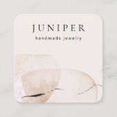 抽象芸術芸術的オーガニックの色の形状 スクエア名刺 (正面)