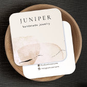 抽象芸術芸術的オーガニックの色の形状 スクエア名刺