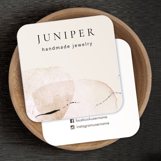 抽象芸術芸術的オーガニックの色の形状 スクエア名刺