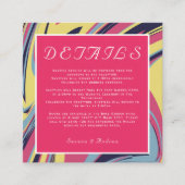 抽象芸術芸術的カラフルシッモダンクピンク エンクロージャーカード (正面)