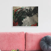 抽象芸術芸術的グモダンラムフェイク金ゴールド キャンバスプリント (インサイチュ (リビング))