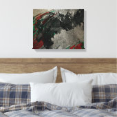 抽象芸術芸術的グモダンラムフェイク金ゴールド キャンバスプリント (インサイチュ (寝室))