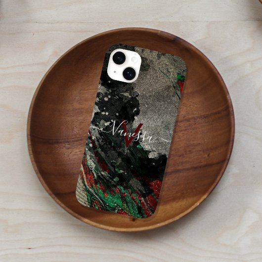 抽象芸術芸術的グモダンラムフェイク金ゴールド Case-Mate iPhoneケース